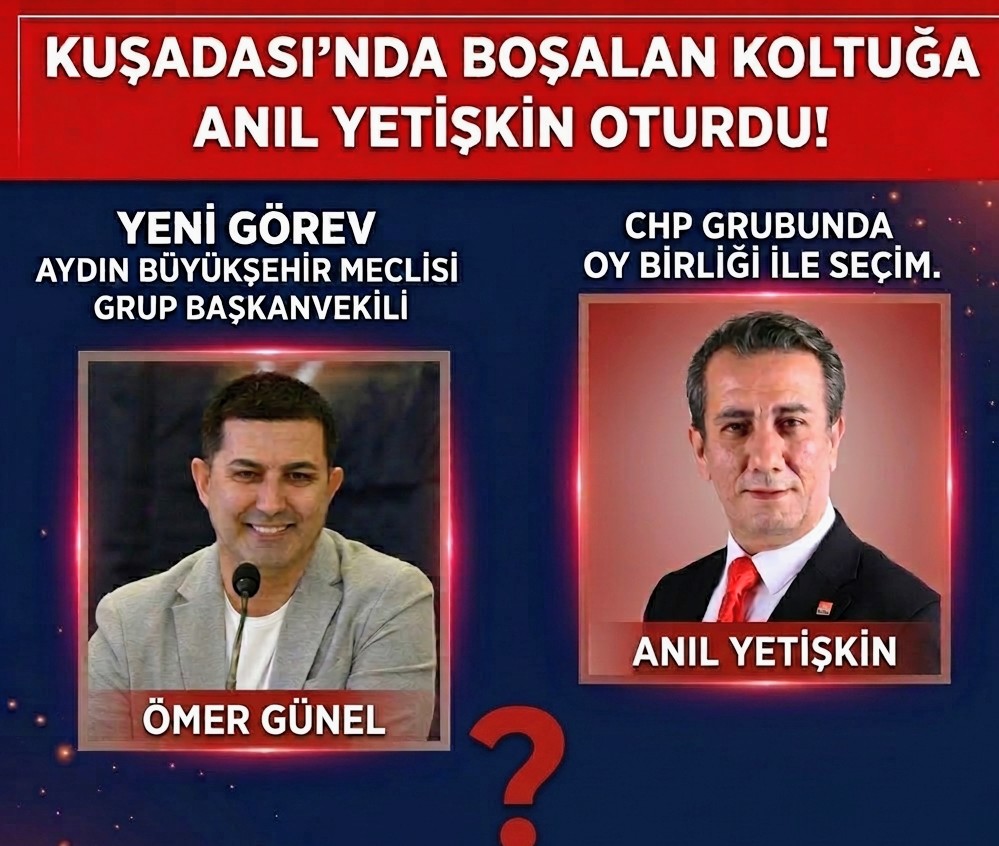 AYDIN SİYASETİNDE DEPREM: KUŞADASI’NDA BOŞALAN KOLTUĞA ANIL YETİŞKİN OTURDU!