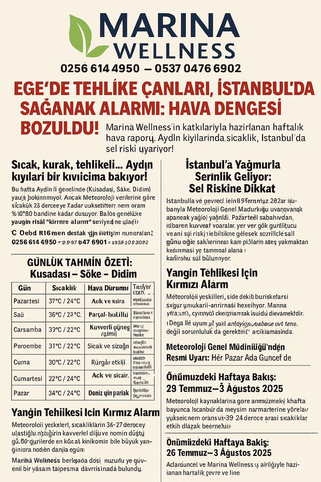 Ege’de Tehlike Çanları, İstanbul’da Sağanak Alarmı: Hava Dengesi Bozuldu