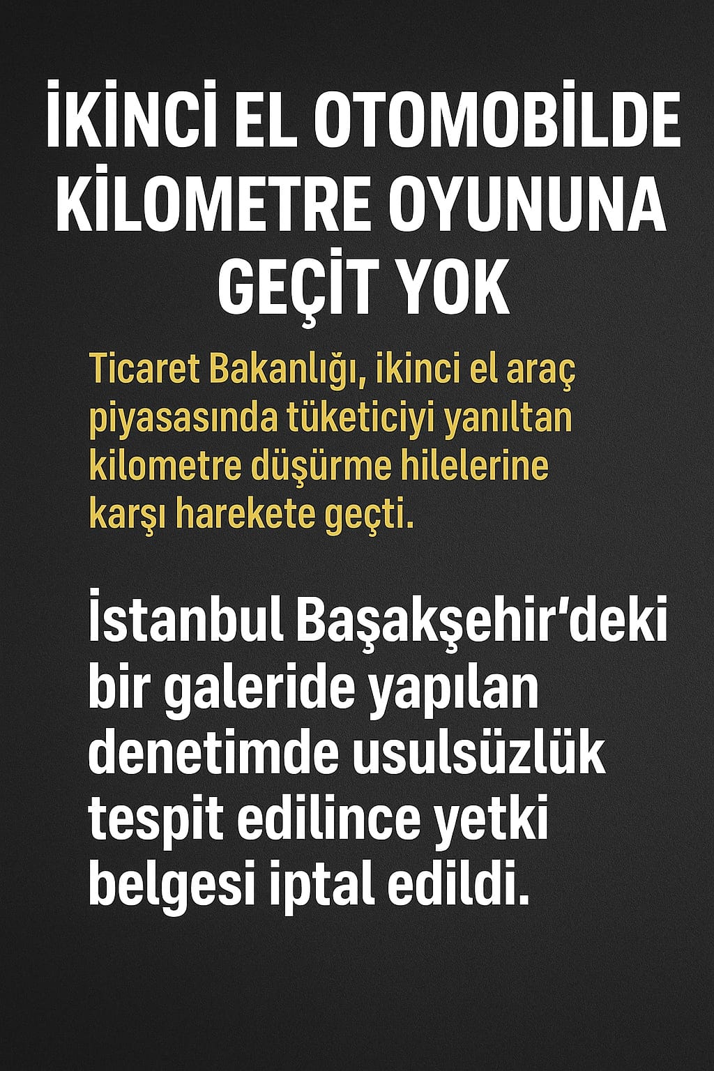 İkinci El Otomobilde Kilometre Oyununa Geçit Yok