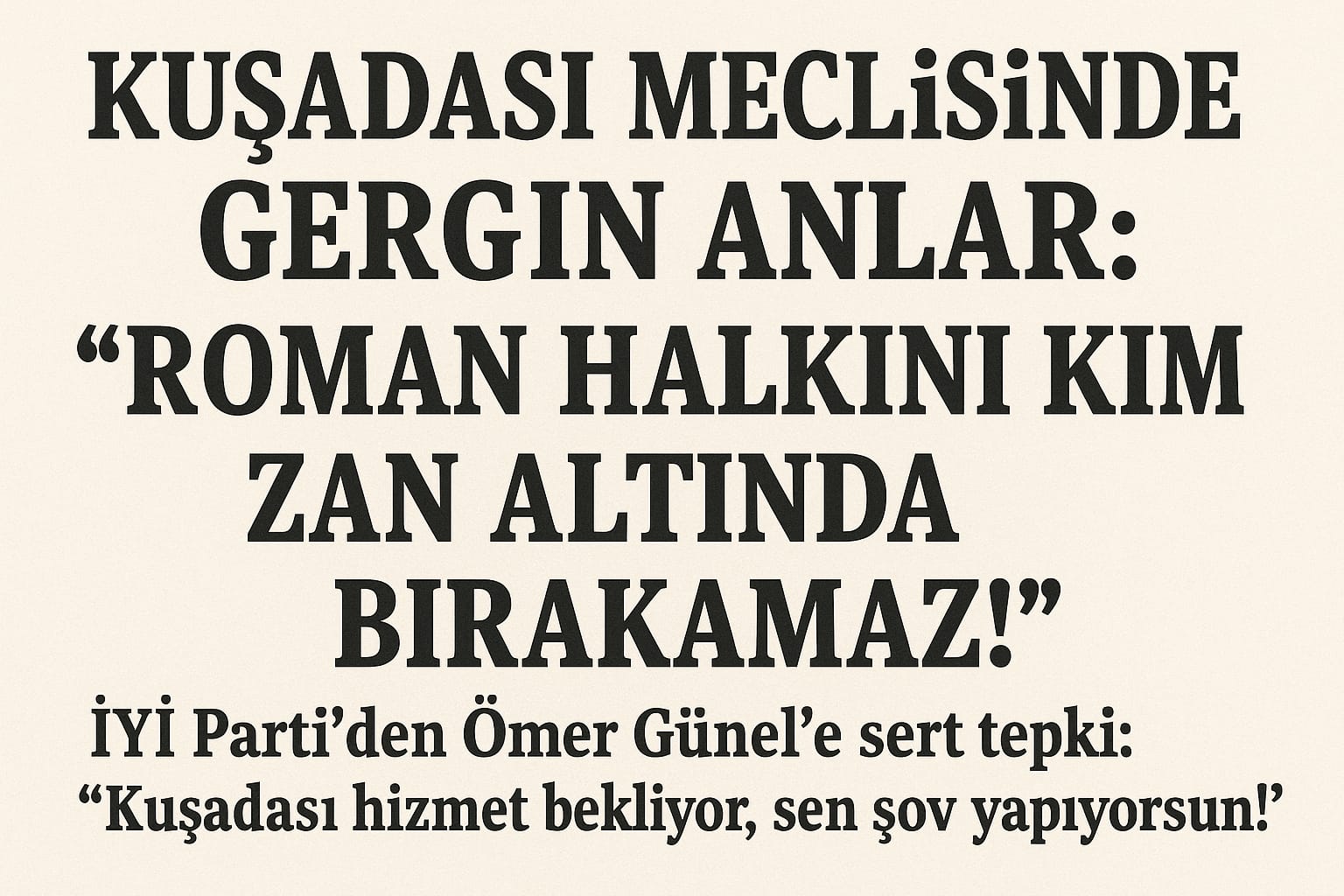 Kuşadası Meclisinde Gergin Anlar: “Roman Halkını Kimse Zan Altında Bırakamaz!”