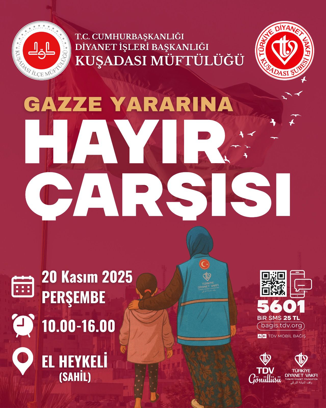 Kuşadası’nda Gazze İçin Hayır Çarşısı Başladı
