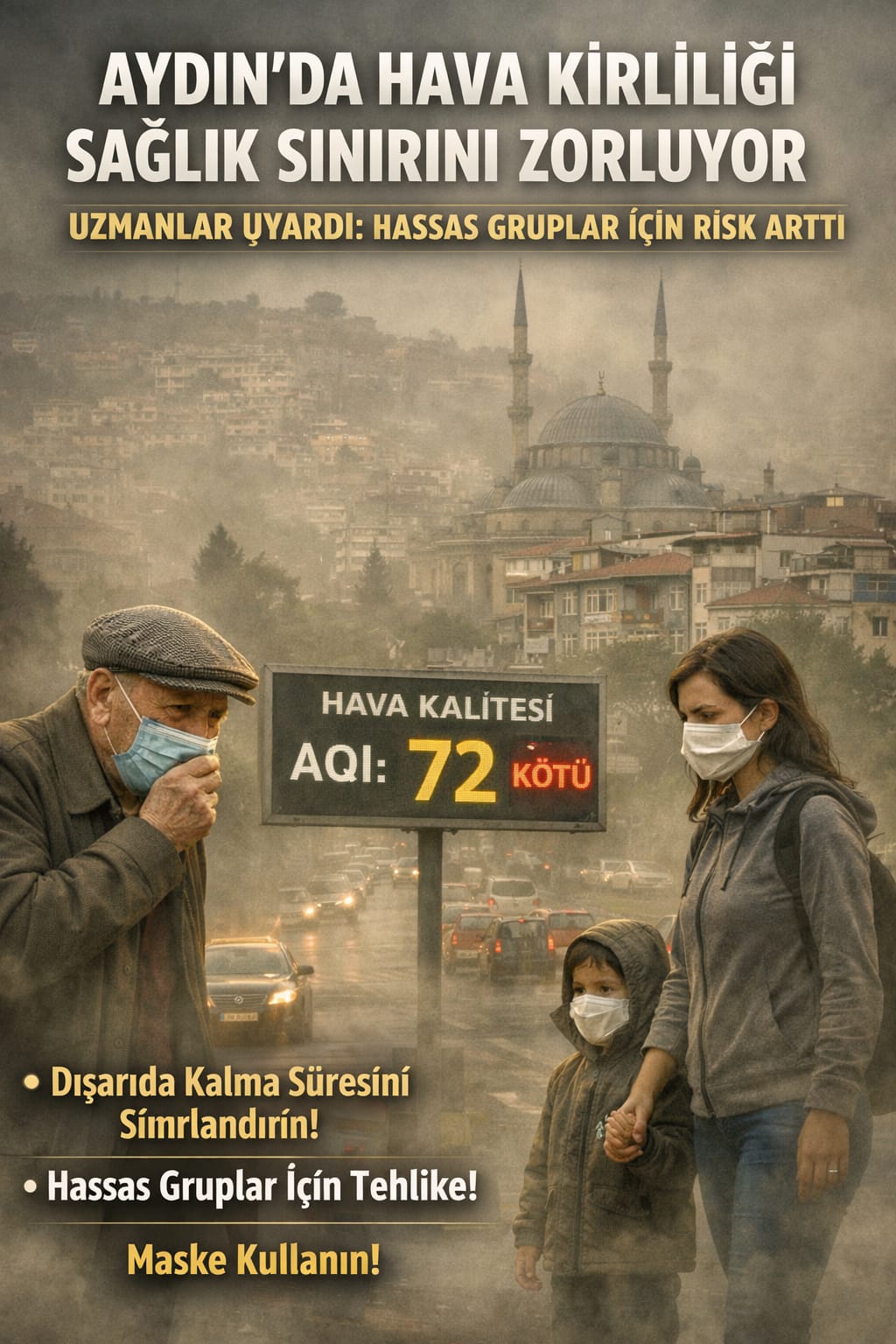 AYDIN’DA HAVA KİRLİLİĞİ SAĞLIK SINIRINI ZORLUYOR