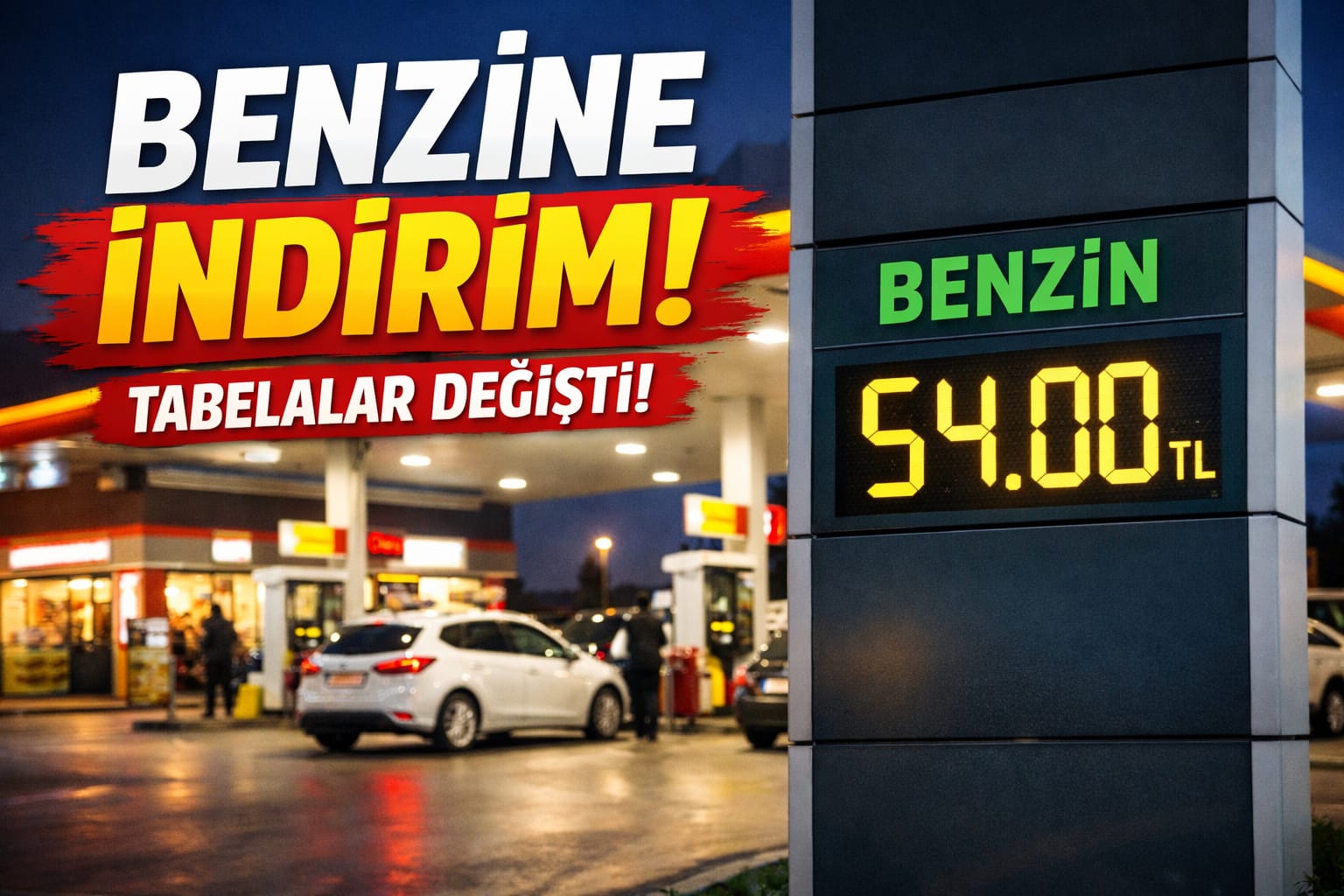 Benzine İndirim Geldi: Tabelalar Değişti