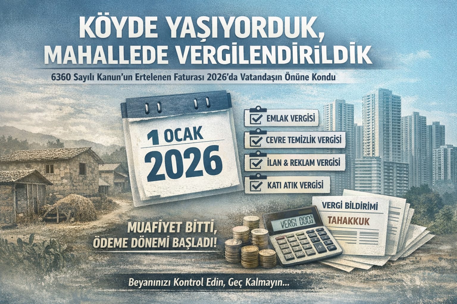 KÖYDE YAŞIYORDUK, MAHALLEDE VERGİLENDİRİLDİK
