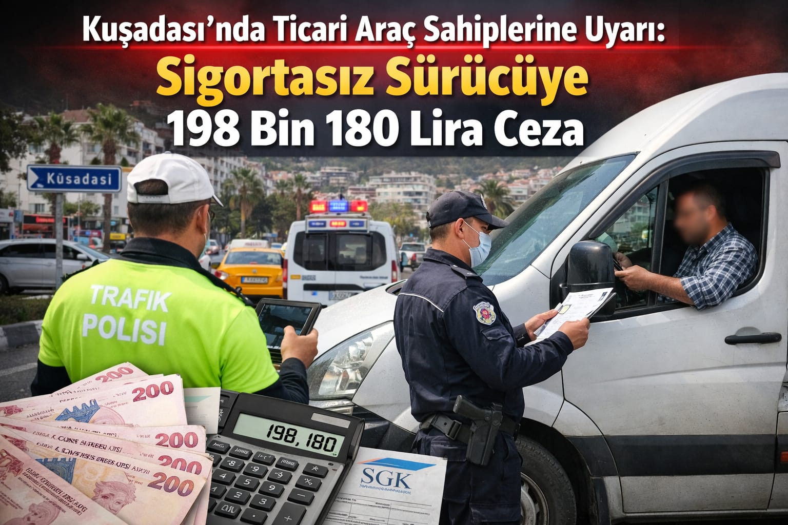 Kuşadası’nda Ticari Araç Sahiplerine Uyarı: Sigortasız Sürücüye 198 Bin 180 Lira Ceza