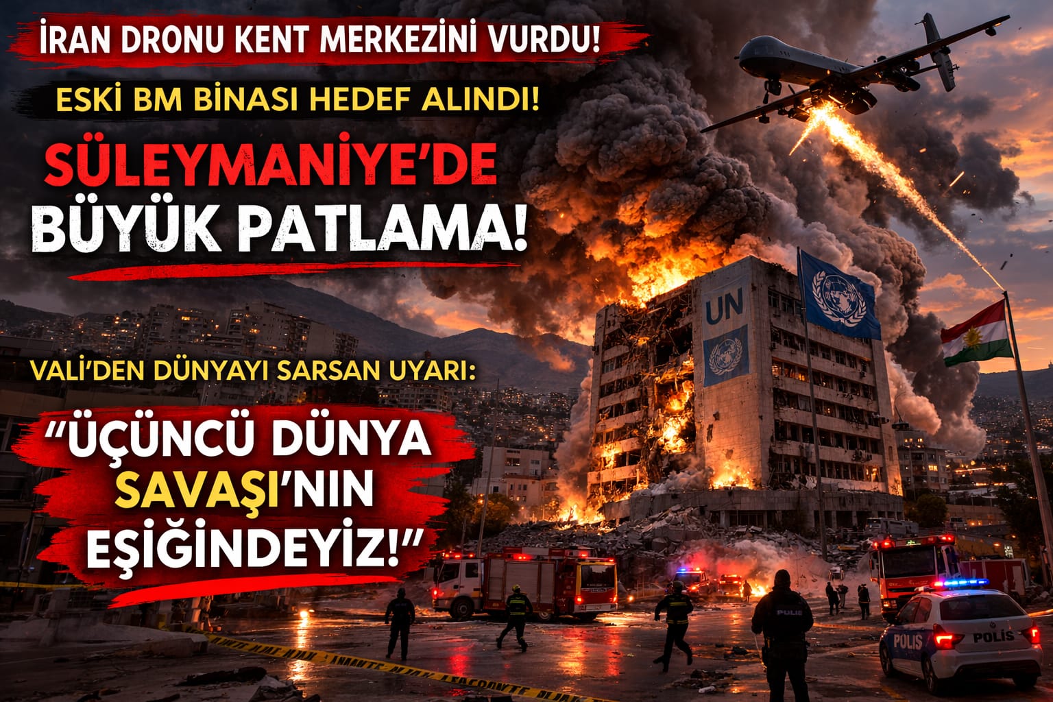 İRAN DRONU KENT MERKEZİNİ VURDU
