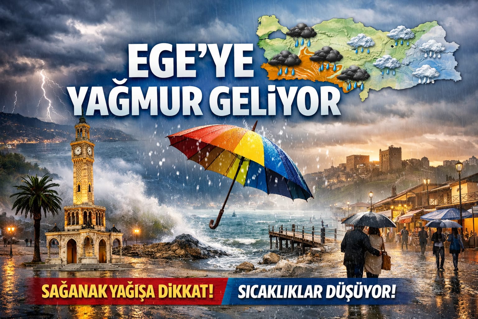 EGE’YE YAĞMUR GELİYOR