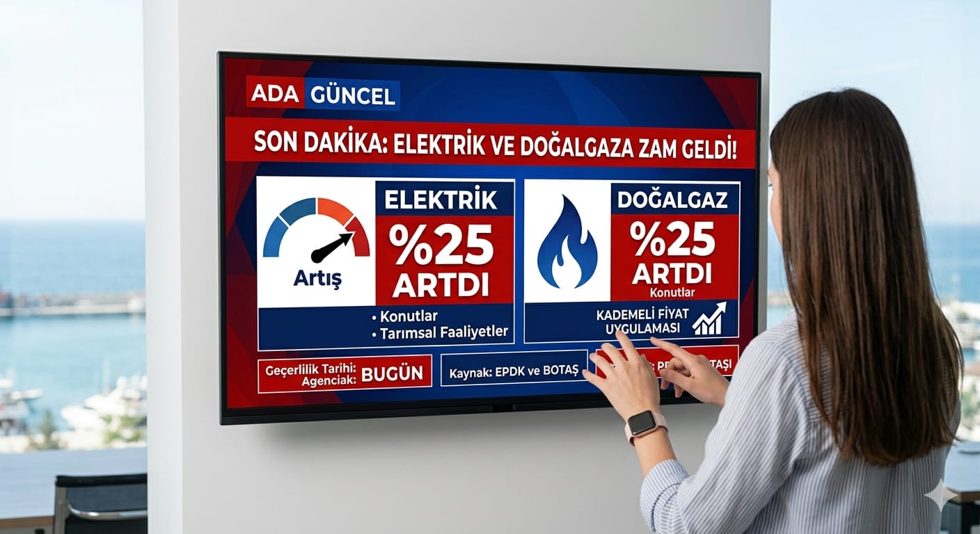 ​Enerji Fiyatlarında Yeni Dönem: Elektrik ve Doğalgaza Yüzde 25 Zam