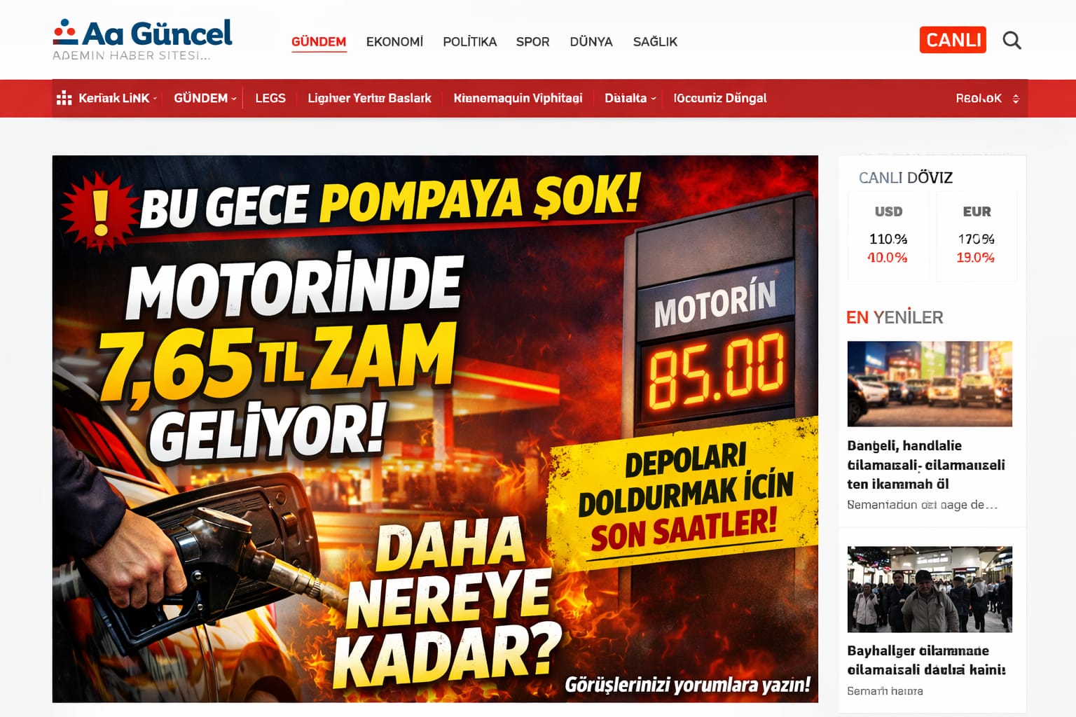 POMPAYA GECE YARISI ŞOKU: MOTORİNDE TARİHİ ZAM BEKLENTİSİ