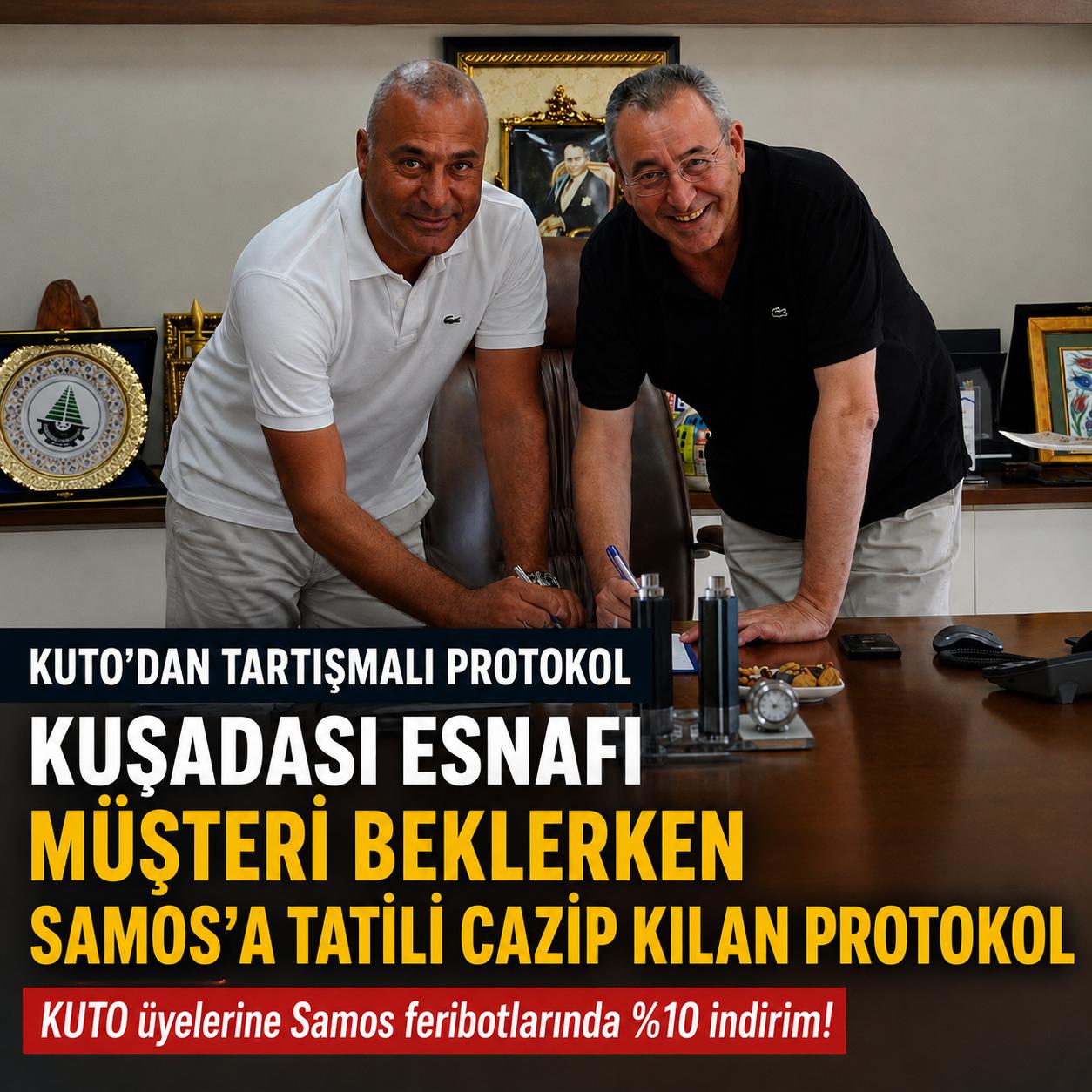 KUTO’DAN TARTIŞMALI PROTOKOL: KUŞADASI ESNAFI MÜŞTERİ BEKLERKEN SAMOS’A İNDİRİM
