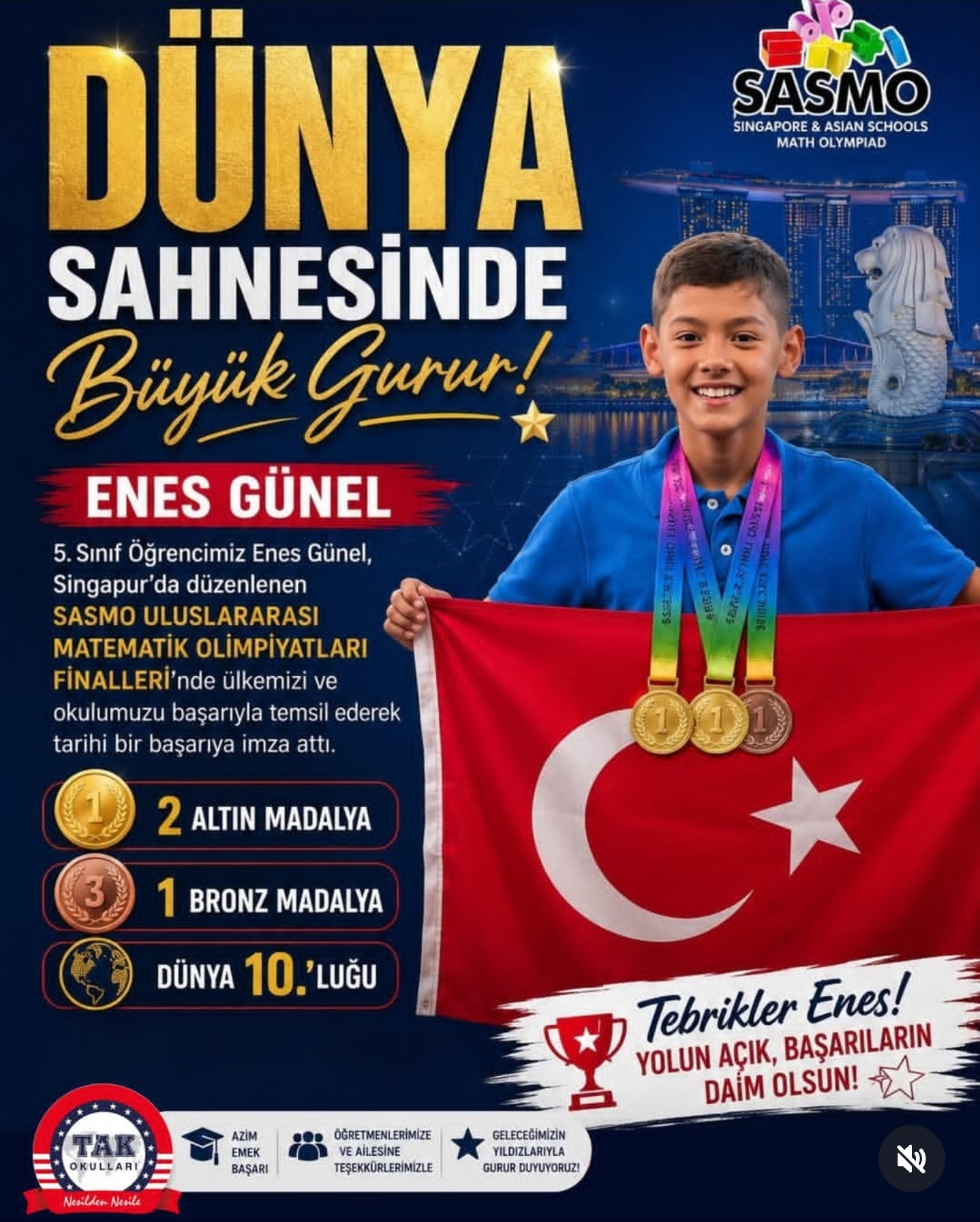 SÖKE'DEN DÜNYA SAHNESİNE: ENES GÜNEL'DEN ULUSLARARASI MATEMATİK OLİMPİYATLARINDA BÜYÜK BAŞARI!