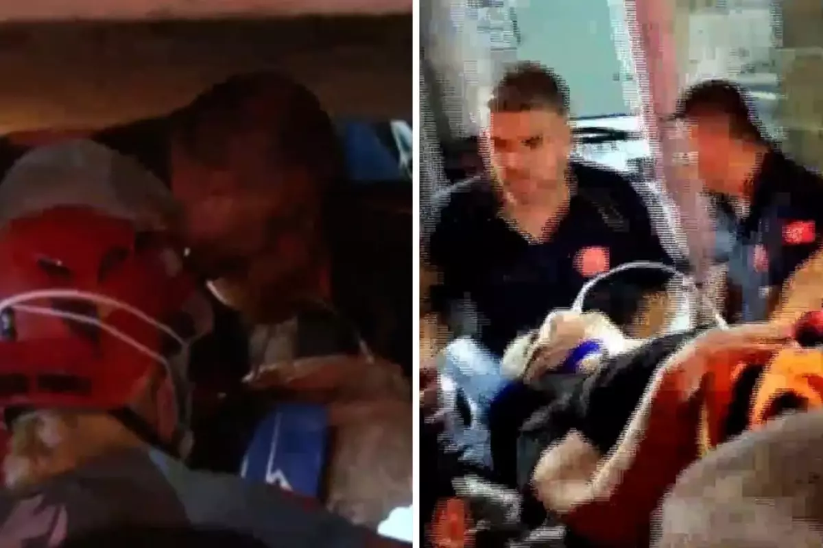 Depremde binalar yıkıldı! Enkaz altında kalan vatandaş böyle çıkarıldı