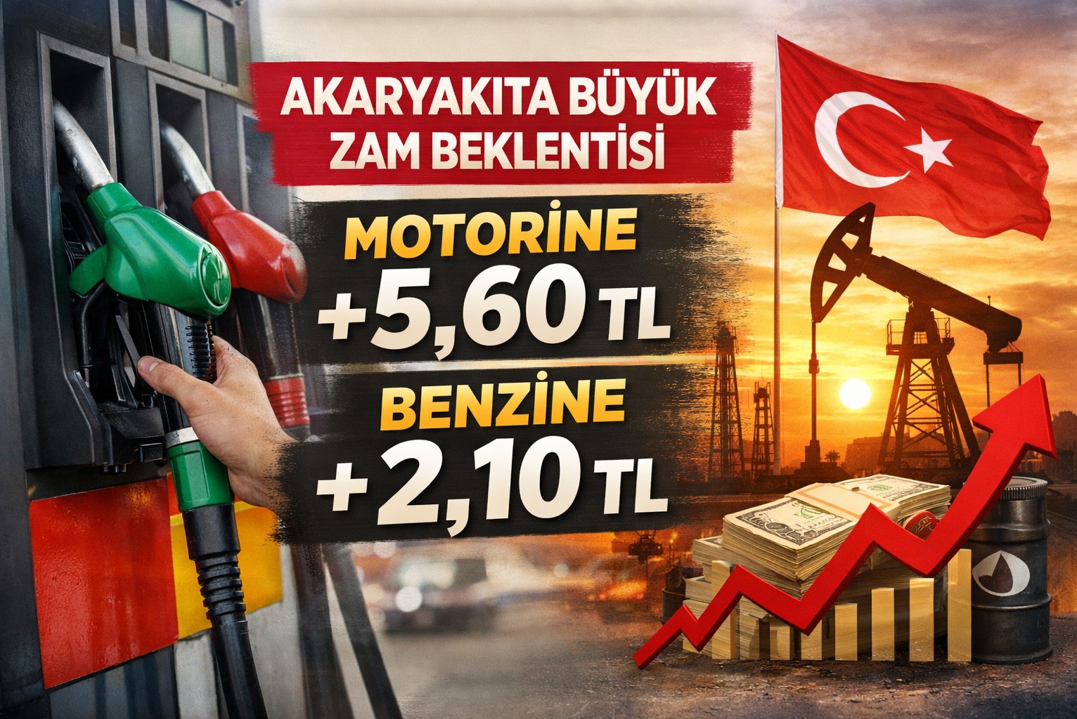 Akaryakıta Rekor Zam Kapıda: Motorine 5,60 TL, Benzine 2,10 TL Artış Bekleniyor