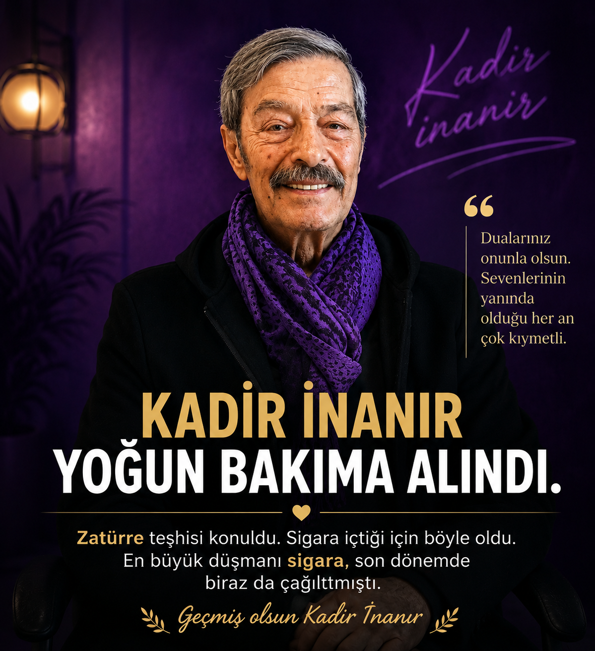 Kadir İnanır Yeniden Yoğun Bakımda: Sağlık Durumu Hakkında İlk Açıklama Geldi