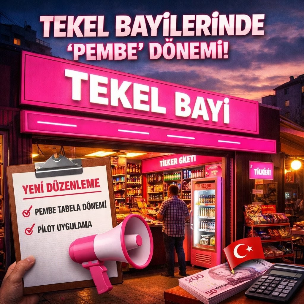 TEKEL BAYİLERİNE YENİ DÜZENLEME: TABELALARDA “PEMBE” DÖNEMİ BAŞLIYOR
